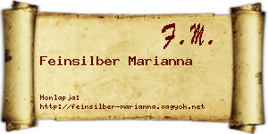 Feinsilber Marianna névjegykártya
